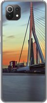 Geschikt voor Xiaomi 11T hoesje - Rotterdam - Erasmus - Zonsondergang - Siliconen Telefoonhoesje