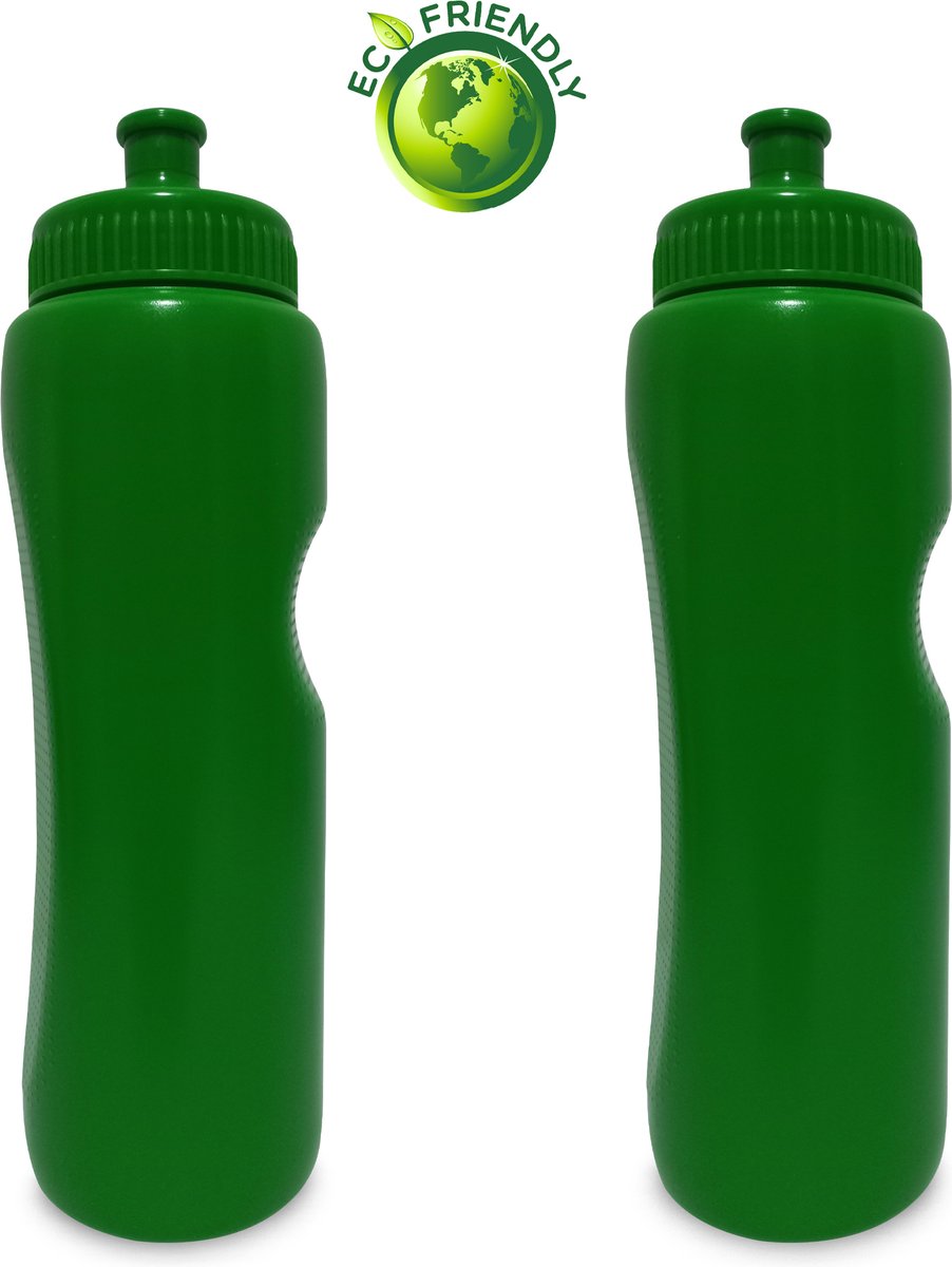 Bidon 2 x 1 Liter - Drinkbus kinderen/volwassenen - Drinkfles Groen