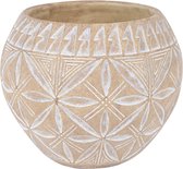 Rasteli Bloempot-Sierpot Cement Beige-Grijs D 29.5 cm H 24.5 cm