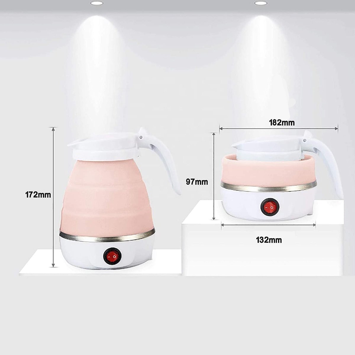 Opvouwbare waterkoker - roze - waterkokers - waterkoker klein - elektrisch - 0.6L — afbeelding 5
