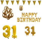 31 jaar Verjaardag Versiering Pakket Goud