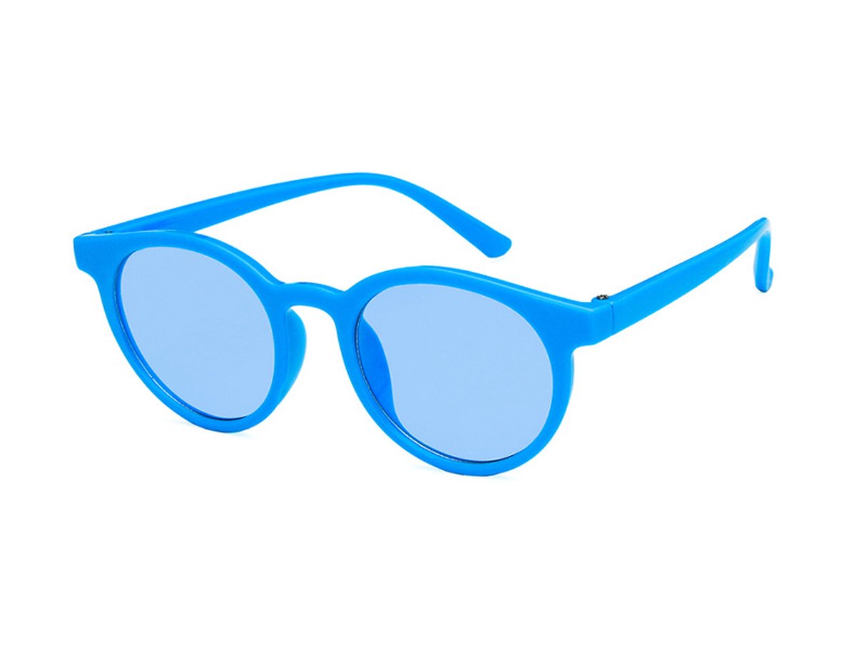 Ronde Kinder Zonnebril - Blauw
