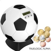 TrueLogic Alpha digitale muntenteller - Digitale voetbal spaarpot - Spaarpot jongen- Spaarpot meisje - Spaarpot baby - Cadeautip