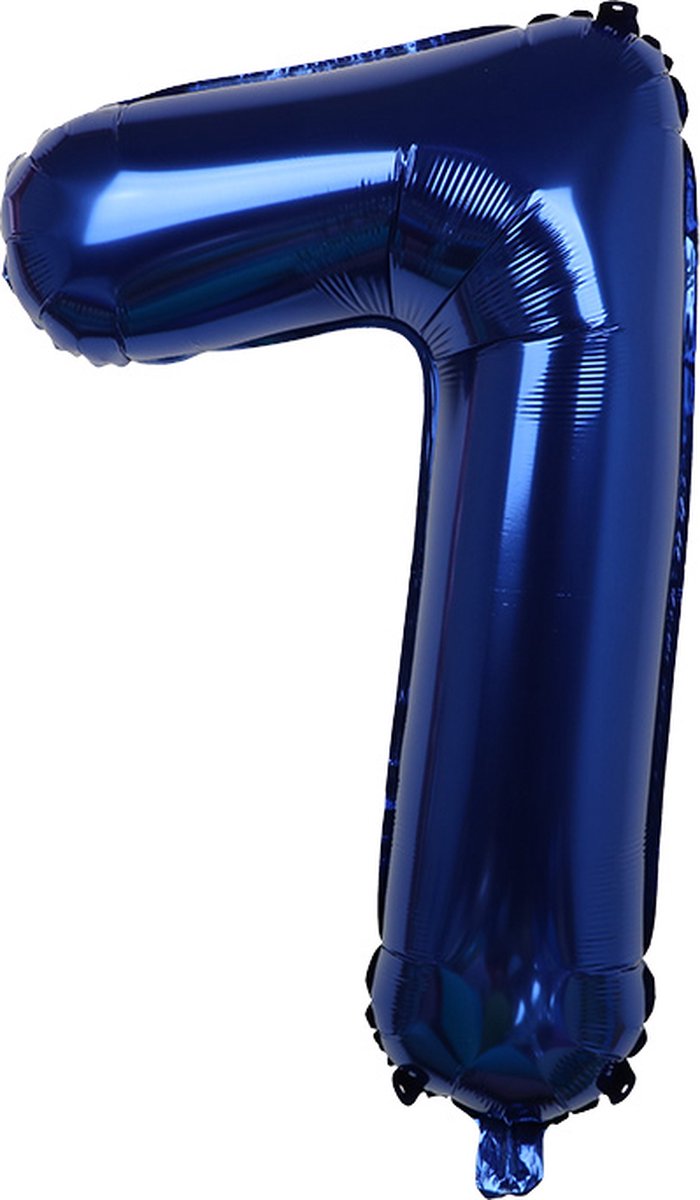 Folieballon / Cijferballon Blauw XL - getal 7 - 82cm
