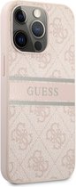 Apple iPhone 13 Hoesje Guess Roze met Logo Streep