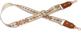 Tassenband boho geruit bruin - Geweven bagstrap met ruit dessin - 4 cm breed - bruin/groen/beige - SIT0301 STUDIO Ivana