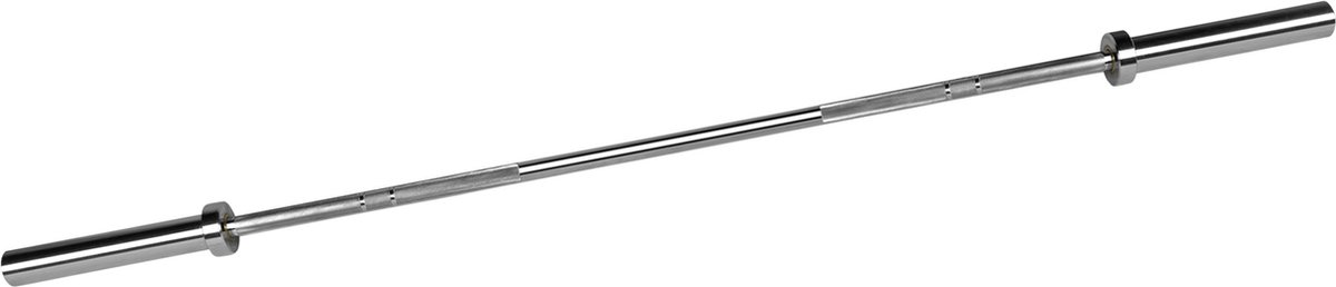 RYZOR Halterstang olympisch van 220 cm - Halterset - Barbell stang - Fitness stang - Bankdrukken - Gewichtheffen - Krachtbenodigdheden - Fitness en training - Gewichten - Staal - 50 mm - Zilver