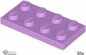 LEGO Plaat 2x4, 3020 Medium lavendel 50 stuks