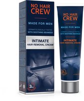 NO HAIR CREW – Premium Ontharingscreme Intieme delen – ontharing Mannen – 100 ml - intimate hair removal cream