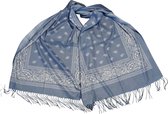 Jessidress® Sjaal Dame Sjaals Elegante Dames Wintersjaal Omslagdoek 190 x 70 cm - Blauw