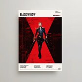 Marvel Poster - Black Widow Poster - Minimalist Filmposter A3 - Avengers Movie Poster - MCU Marvel Merchandise - Vintage Posters - 2