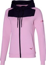 Mizuno Athletic Sweat Jacket Dames - sportvest - roze - maat S