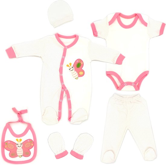 Blue eyes-Babycadeauset voor pasgeborenen, 100% natuurlijk katoen, eerste uitrusting, uniseks kleding, cadeauset, babyuitrusting voor baby's van 0-4 maanden-6 delig van Merkloos — afbeelding 2