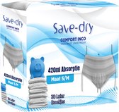 60 Incontinentie luiers Save-Dry | Unisex | Small | Medium | Incontinentie broekjes | Incontinentiemateriaal | Mannen | Vrouwen | Volwassenen | Adult diaper | Incontinence pants