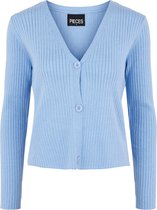 Pieces PCREJSA LS KNIT CARDIGAN KAC BFD BC Dames Vest Vista Blue  - Maat XL