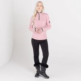 De Dare2B Savvy Luxe Fleece - wintersportpully - dames - halve rits - ruitweving - Lichtroze