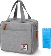 Sac isotherme 4 couches Brisby - Sac à lunch 4 litres - Gris clair