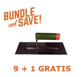 PROMEGA - COMBOPACK GLADSTRIJKSPAAN INOX 9+1 GRATIS - 260 X 100 X 0.4 MM