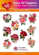 Easy 3D Topper - Rose Bouquets - HC12908 - 10 verschillende - 3 lagen