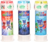 3x Disney PJ Masks bellenblaas flesjes met spelletje 60 ml voor kinderen - Uitdeelspeelgoed - Grabbelton speelgoed