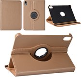 iPad Mini 2021 Book Case Tablethoes - Goud - 360 graden draaibaar