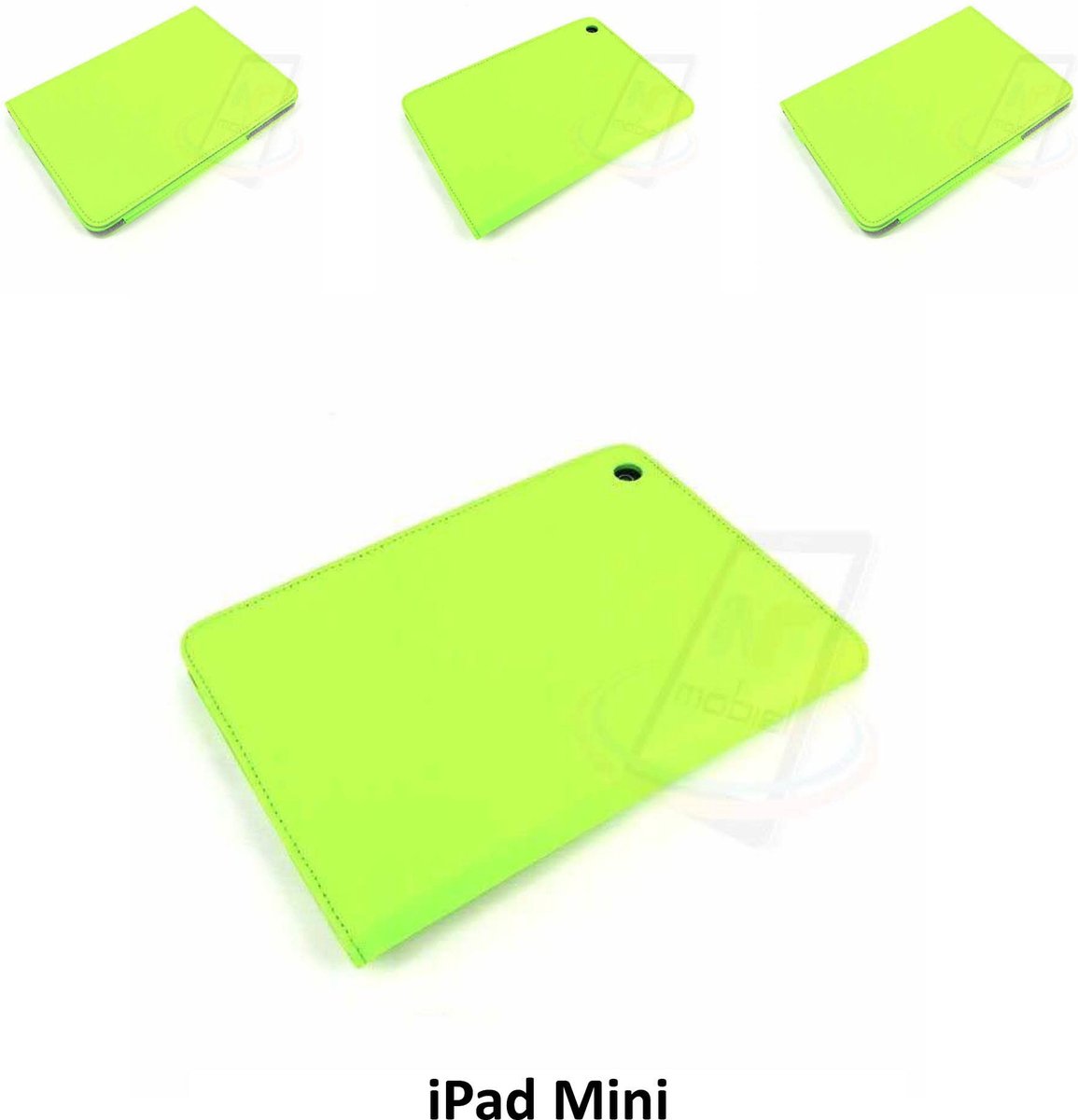 Apple iPad Mini 2-3 Groen Smart Case - Book Case Tablethoes- 8719273000526