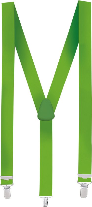 Neon groene bretels voor volwassenen