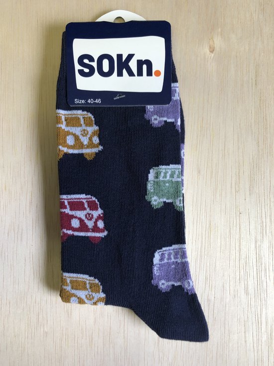 SOKn. trendy sokken "VW BUS / VAN / RETRO" 40-46  (Ook leuk om kado te geven !)