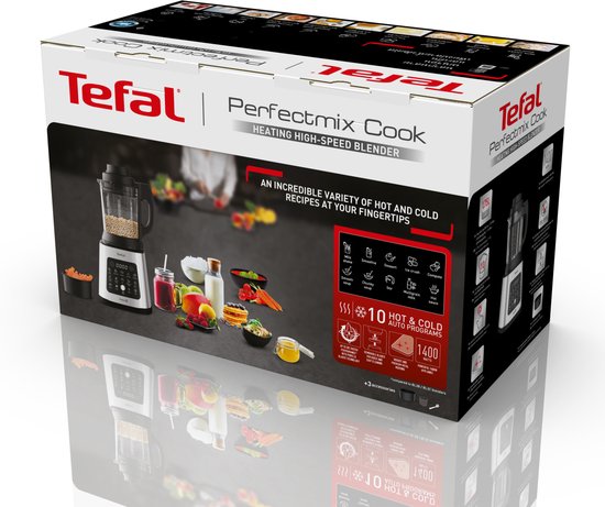 Tefal Perfectmix Cook BL83SD - High-Speed Blender - 1.75L - 1400W - Inclusief Stoommand - Voor Koken