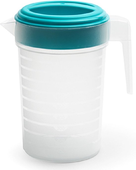 Pichet En Plastique Avec Couvercle - 4000 Ml (4L), Jaune, étanche, Pour Jus, Eau, Thé Glacé - 7