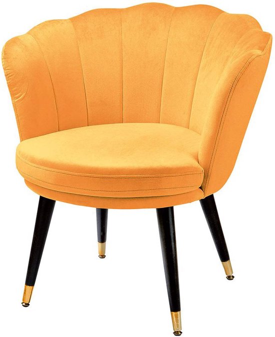 Springplank Nauwkeurig vertaler Fauteuil "Soft" - 1 zit - Velvet Geel - Moderne zetel - B 70 cm - Design  fauteuil | bol.com