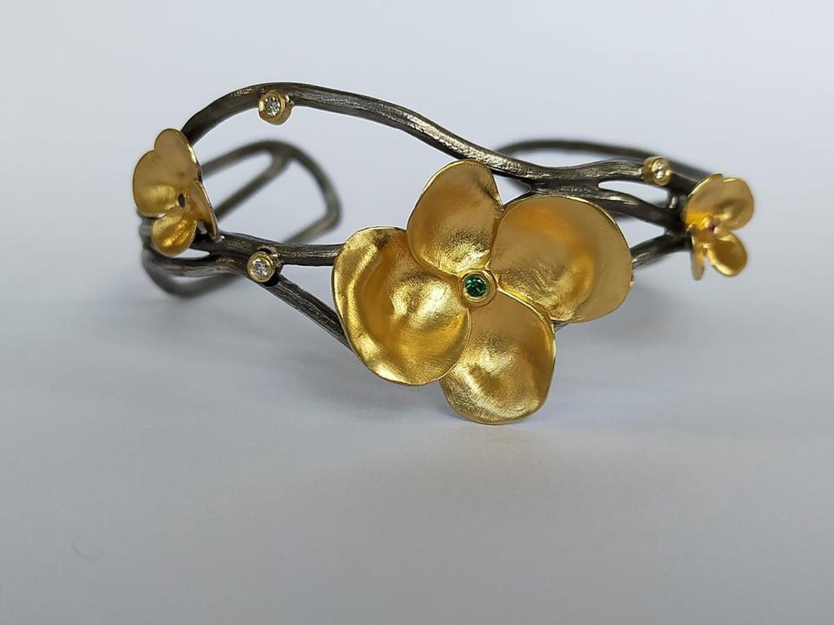 Icon - Garnet armband - sieraden - 24 karaat goud