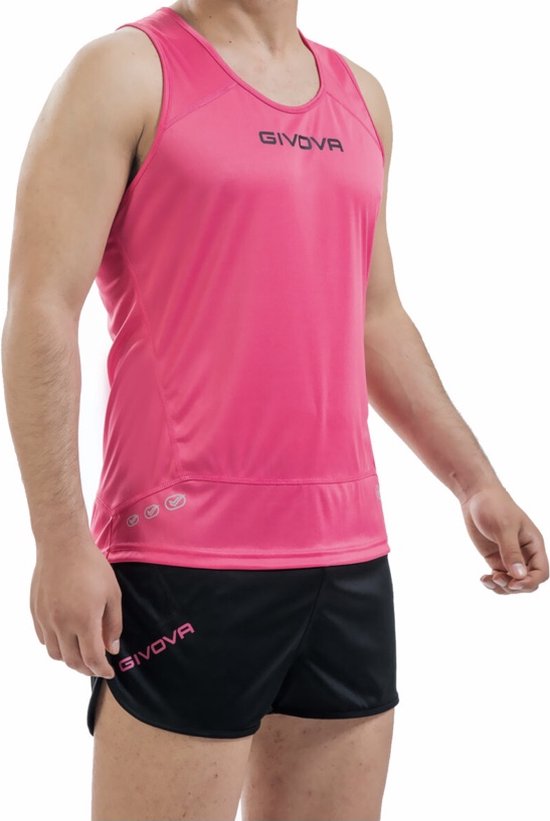 Ensemble de vêtements de Sport Running / Course à pied/ Fitness, Givova Kit New York KITA07, Fuxia Pink / Zwart, Taille XL
