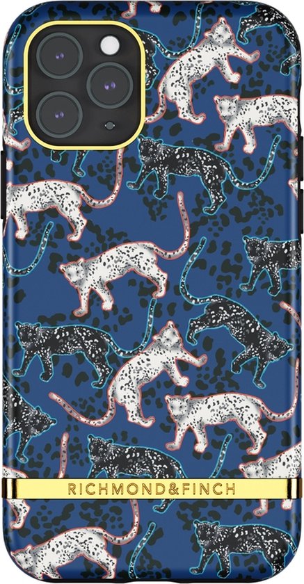 Richmond & Finch Blue Leopard stevig luipaarden hoesje voor iPhone 11 Pro - blauw