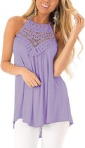 Mouwloze Blouse - Top voor Vrouwen - Stijlvol - Paars - Maat L