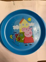 Bord Peppa pig 21 cm rond 1 stuks herbruikbaar  duurzaam kunststof, BPA-vrij Geschikt voor in de magnetron niet voor in de vaatwasser