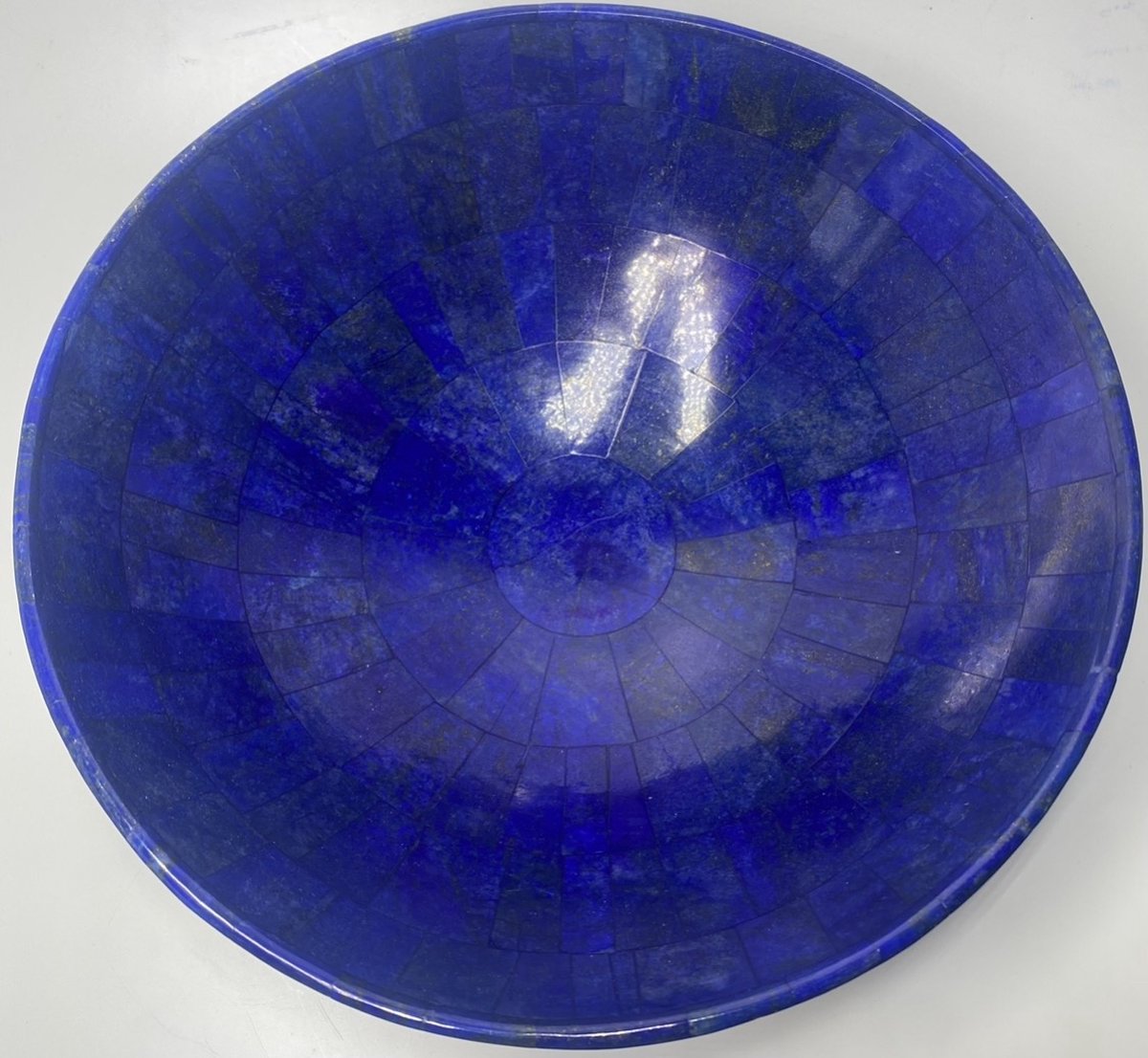 A+++ Natuurlijke Lapis Lazuli bowl/Kom 300 mm - 1,4 kg Handgemaakt - Blauw - Helend