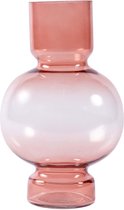 PTMD Selino Ronde Vaas - H24 x Ø15 cm - Glas - Roze