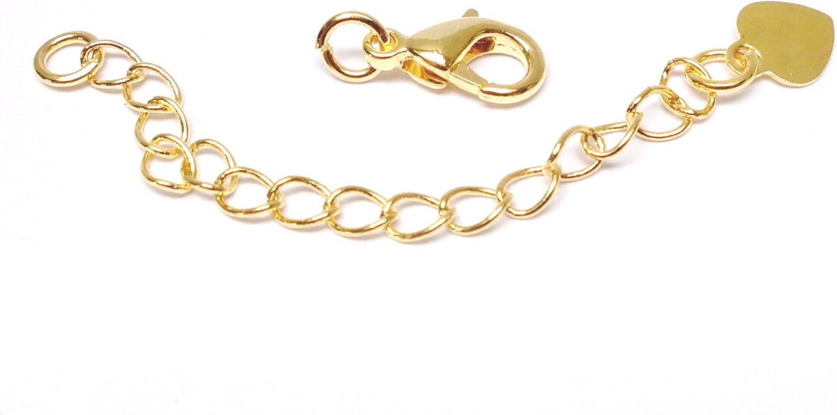 Art & Pearls – 15 vergulde juwelensluitingen met verleng ketting - extender goud