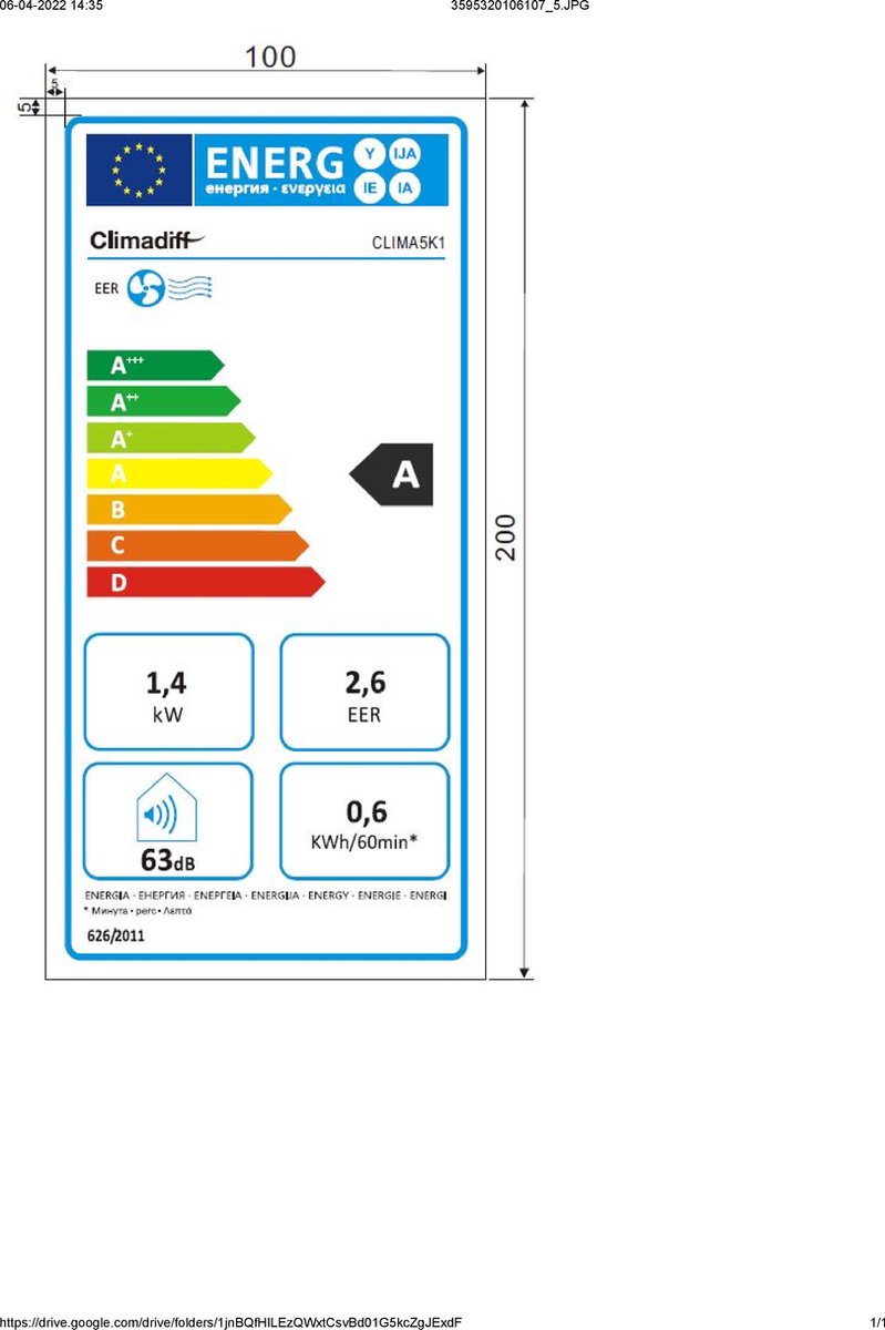 Afbeelding 2 van Climadiff CLIMA5K1 - Mobiele airconditioner - 10m2 - 5.000