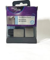 Decomode Gordijnfournituren | Modern | 20mm | Eindknop voor Gordijnrails | Blokje Kort Chroom | 2 stuks