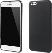 Peachy Effen zwart TPU hoesje iPhone 6 Plus 6s Plus silicone cover Black