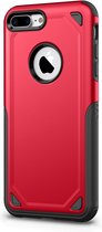 Peachy Pro Armor Red beschermend hoesje iPhone 7 Plus 8 Plus - Rood Case