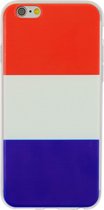 Peachy Nederlandse vlag rood wit blauw TPU iPhone 6 6s hoesje case