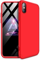 Peachy 360 bescherming Case Cover iPhone XR hoesje - Rood