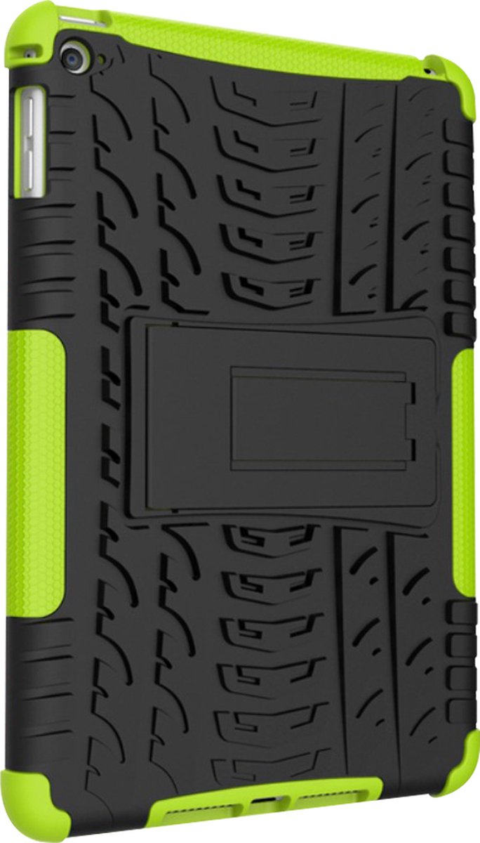 Peachy Bandprofiel hoes grip kickstand TPU kunststof geschikt voor iPad mini 4 5 Case - Groen