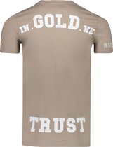 In Gold We Trust T-shirt Beige Beige voor heren - Lente/Zomer Collectie