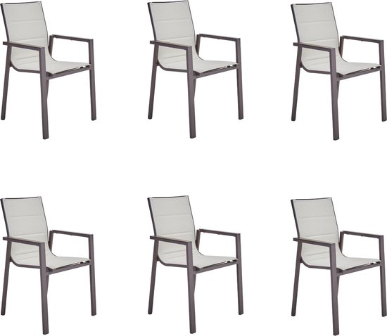 Set - Lot de 6 chaises de jardin ORION GAMMA II avec accoudoirs - 6  fauteuils de... | bol.com