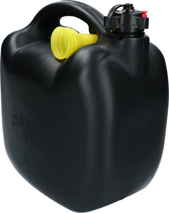 Acteur werkwoord Achtervolging Carpoint Jerrycan voor benzine met Flexibele Vulslang 10 Liter Kunststof  Zwart | bol.com