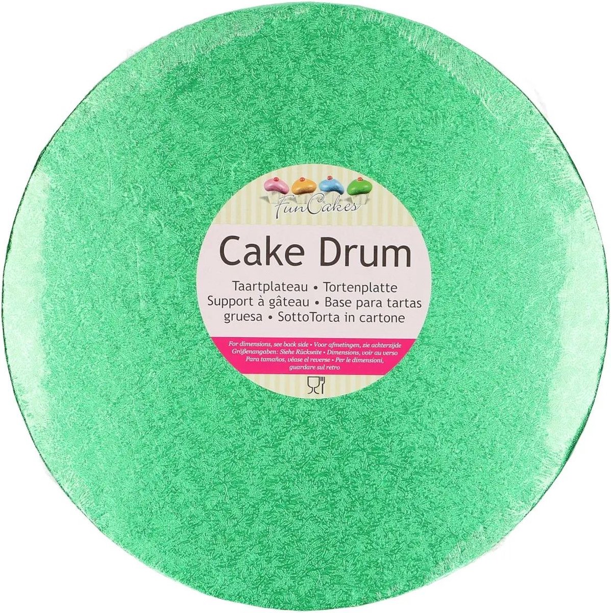 FunCakes - Cake Drum - Rond - Ø25 cm - Groen